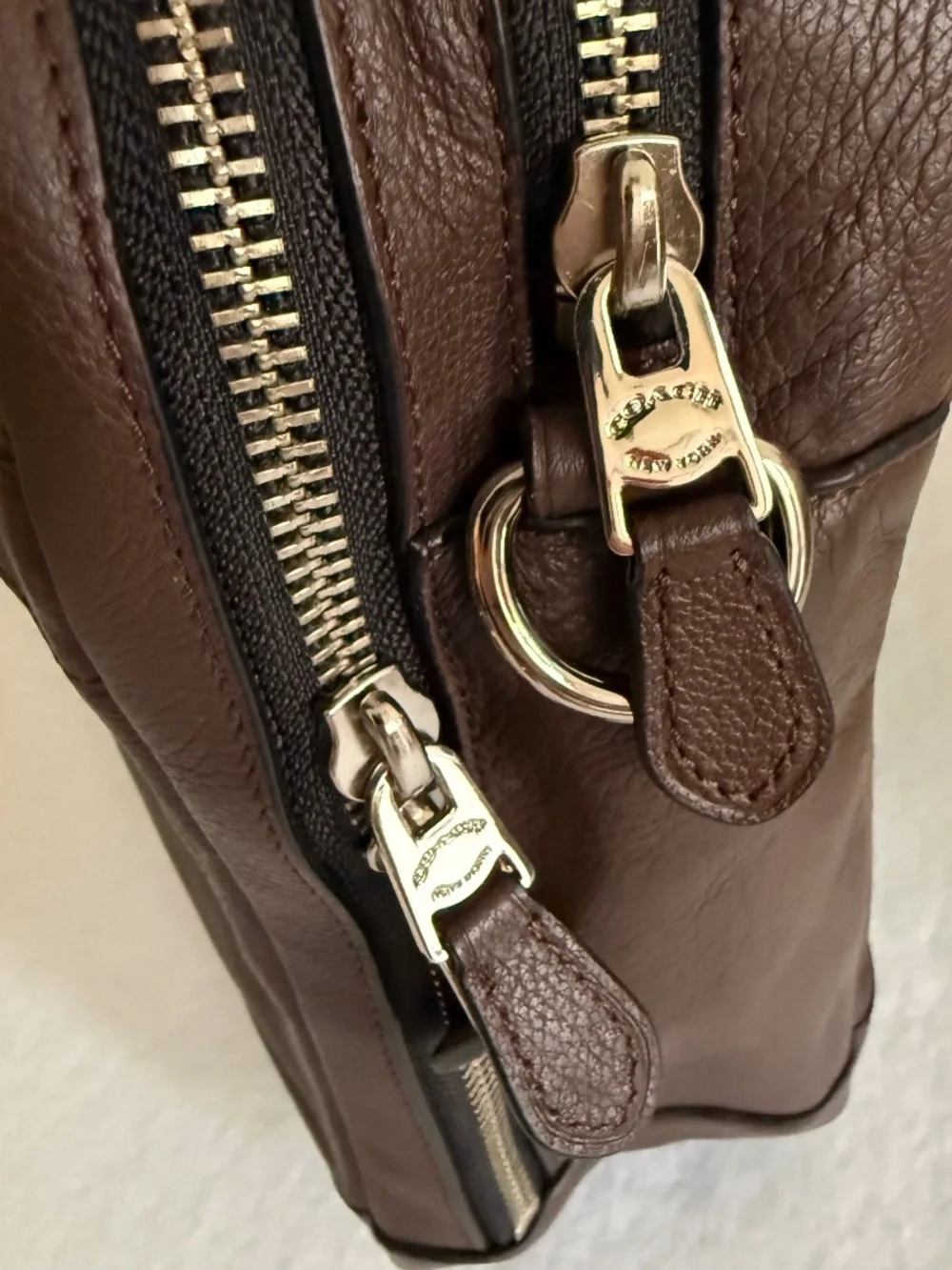 NWT Coach Hamilton Commuter Bag in Smooth Leather Mahogany Brown F54804